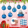 image:imageSumind 48 Pieces Christmas Mini Balls Ornaments 12 Inch Miniature Glitter Balls Xmas Tree Small Hanging Decorations Pendants for Holiday Party Wedding Home DIY Craft DecorClassic StyleBlackRoyal Blue