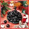 image:imageSumind 48 Pieces Christmas Mini Balls Ornaments 12 Inch Miniature Glitter Balls Xmas Tree Small Hanging Decorations Pendants for Holiday Party Wedding Home DIY Craft DecorClassic StyleBlackBlack