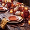 image:imageSumind 6 Pcs 6 Pumpkin Plates Ceramic Fall Thanksgiving Appetizer PlatesOrange