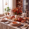 image:imageSumind 6 Pcs 6 Pumpkin Plates Ceramic Fall Thanksgiving Appetizer PlatesOrange