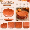 image:imageSumind 6 Pcs 6 Pumpkin Plates Ceramic Fall Thanksgiving Appetizer PlatesOrange