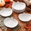 image:imageSumind 6 Pcs 6 Pumpkin Plates Ceramic Fall Thanksgiving Appetizer PlatesWhite