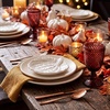 image:imageSumind 6 Pcs 6 Pumpkin Plates Ceramic Fall Thanksgiving Appetizer PlatesWhite