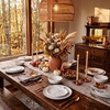 image:imageSumind 6 Pcs 6 Pumpkin Plates Ceramic Fall Thanksgiving Appetizer PlatesWhite