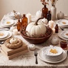 image:imageSumind 6 Pcs 6 Pumpkin Plates Ceramic Fall Thanksgiving Appetizer PlatesWhite