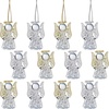 image:imageSumind 12 Pcs Christmas Angel Ornaments Clear Glass Hanging Tree Decor