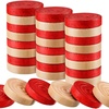 image:imageSumind 24 Pcs Wooden Checkers Pieces 106 with Bag Black and Wood ColorRed and Wood Color