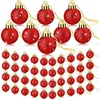 image:imageSumind 48 Pcs Christmas Mini Balls Ornaments Miniature Glitter Balls Xmas Tree Small Hanging Decorations Pendants for Holiday Party Wedding DIY Craft Home Decor Red1 InchRed