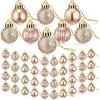 image:imageSumind 48 Pieces Christmas Mini Balls Ornaments 12 Inch Miniature Glitter Balls Xmas Tree Small Hanging Decorations Pendants for Holiday Party Wedding Home DIY Craft DecorClassic StyleBlackRose Gold