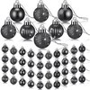 image:imageSumind 48 Pieces Christmas Mini Balls Ornaments 12 Inch Miniature Glitter Balls Xmas Tree Small Hanging Decorations Pendants for Holiday Party Wedding Home DIY Craft DecorClassic StyleBlackBlack