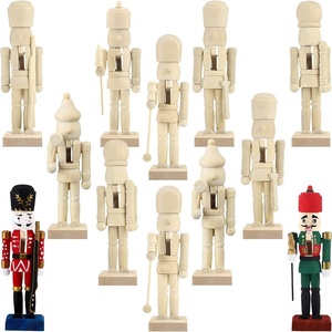 image:imageSumind 12 Pieces Christmas Unfinished Nutcracker Wooden Nutcracker 5 Inch12
