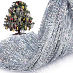 image:imageSumind 14000 Pcs Christmas Tree Icicles Tinsel Decoration GoldLaser Silver