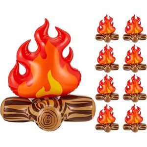 image:imageSumind 2 Pcs Halloween Inflatable Campfire Props Pumpkin Blow up DecorClassic