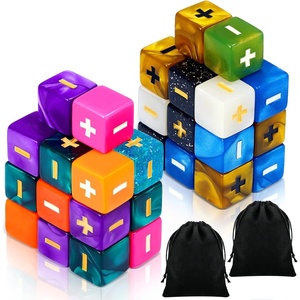 image:imageSumind 40 Pcs Fudge Dice with 2 Black Velvet Bags Minus Plus Dice