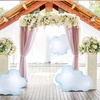 image:imageSumind 12 Pcs 28 Inch White Cloud Balloons Foil Cute Shaped ReusableLight Blue