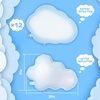 image:imageSumind 12 Pcs 28 Inch White Cloud Balloons Foil Cute Shaped ReusableLight Blue