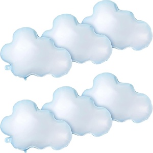 image:imageSumind 12 Pcs 28 Inch White Cloud Balloons Foil Cute Shaped ReusableLight Blue