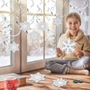 image:imageSumind 30 Pcs Winter Snowflake Hanging Swirls Foil Christmas Ceiling Decor